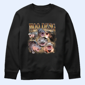 Moo Deng Bootleg Shirt V7, Moo Deng Merch, Moo Deng Vintage Retro Shirt, Baby Hippo Tee, Zoo Baby Hippo, Baby Pygmy Hippo Moo Deng Shirt, Sweatshirt, Hoodie