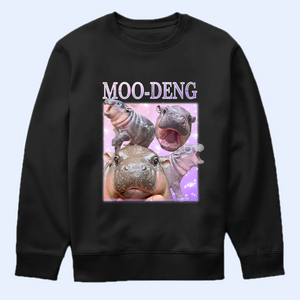 Moo Deng Bootleg Shirt V2, Moo Deng Merch, Moo Deng Gift,Baby Hippo Tee, Zoo Baby Hippo, Baby Pygmy Hippo Moo Deng Shirt, Sweatshirt, Hoodie