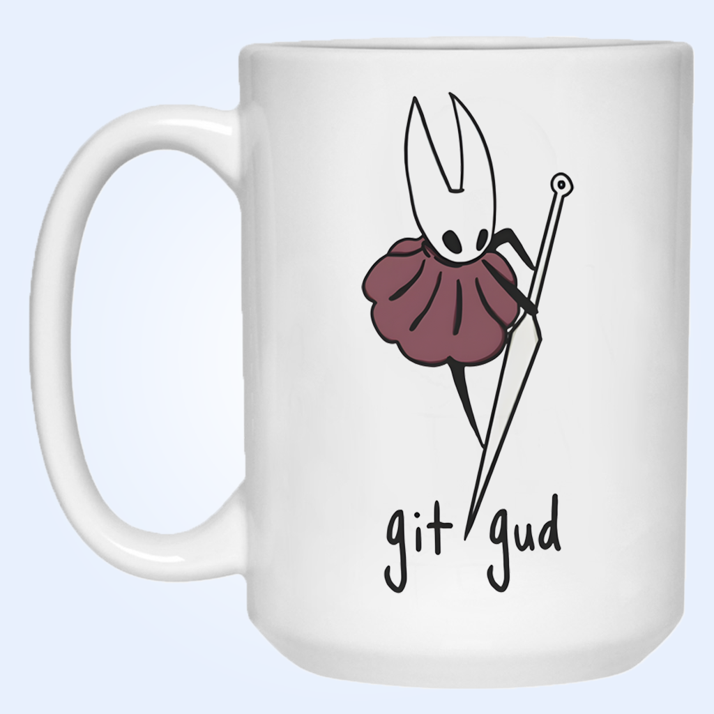 Hollow Knight Mug, Hornet "Git Gud" Ceramic Mug, Hollow Knight Merch