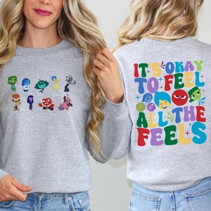 It's Ok To Feel All The Feels Shirt, Mental Health Shirt, Speech Therapy Shirt, Disney Inside Out T-Shirt