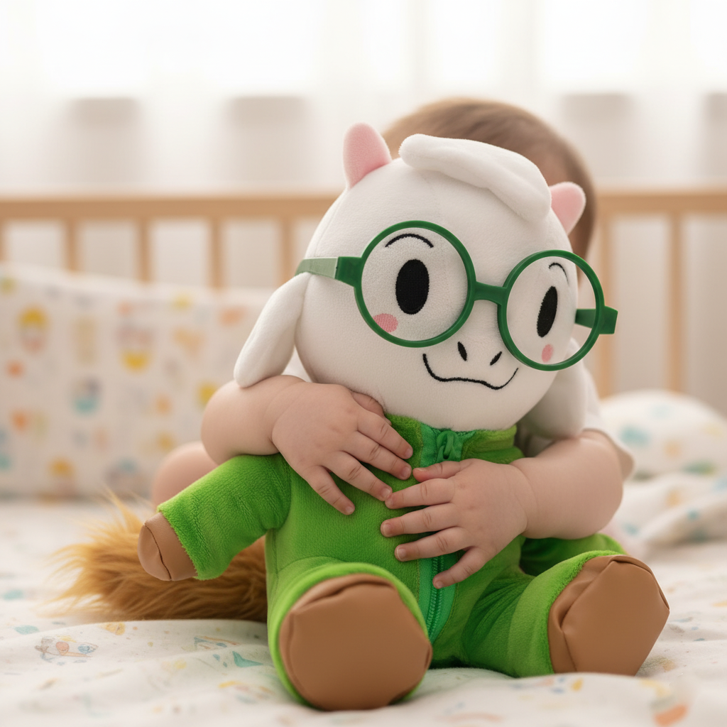 The No Hat Ralsei Plush presented as an ideal gift for birthdays or holidays for a DELTARUNE fan.