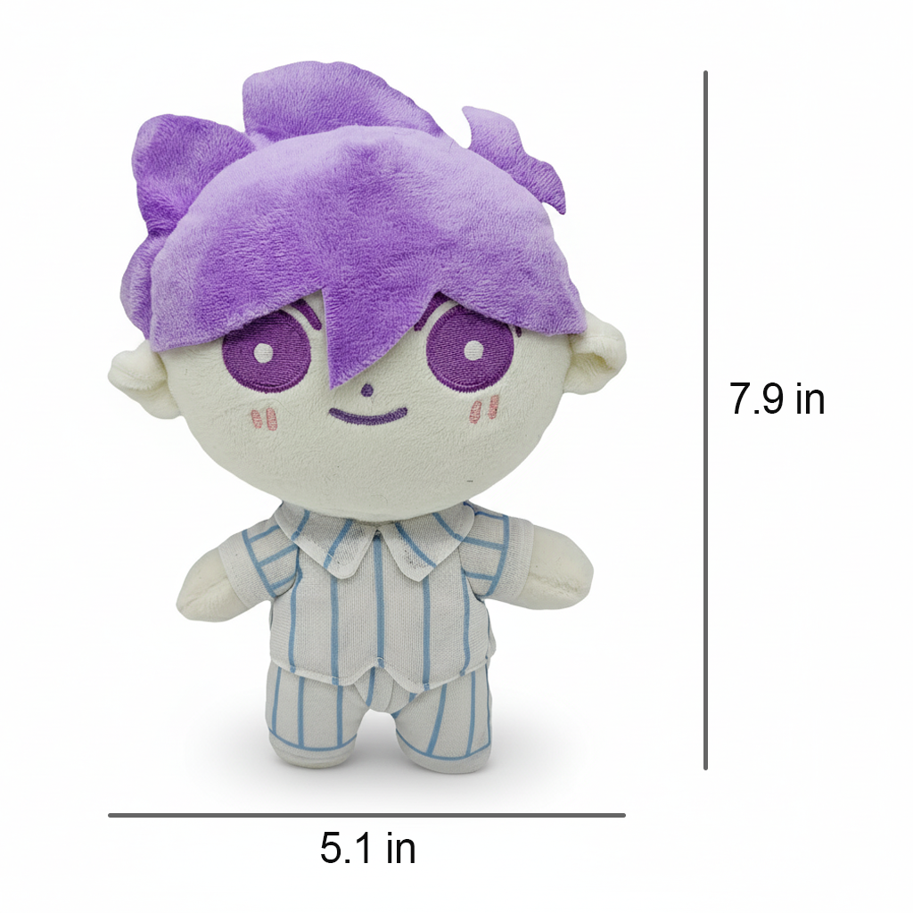 omori merch hero plush toy size guide on with background