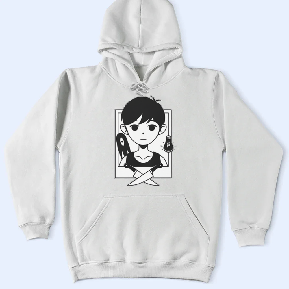 Omori hoodie, Monochrome Portrait hoodie, Omori Merch Cartpitol