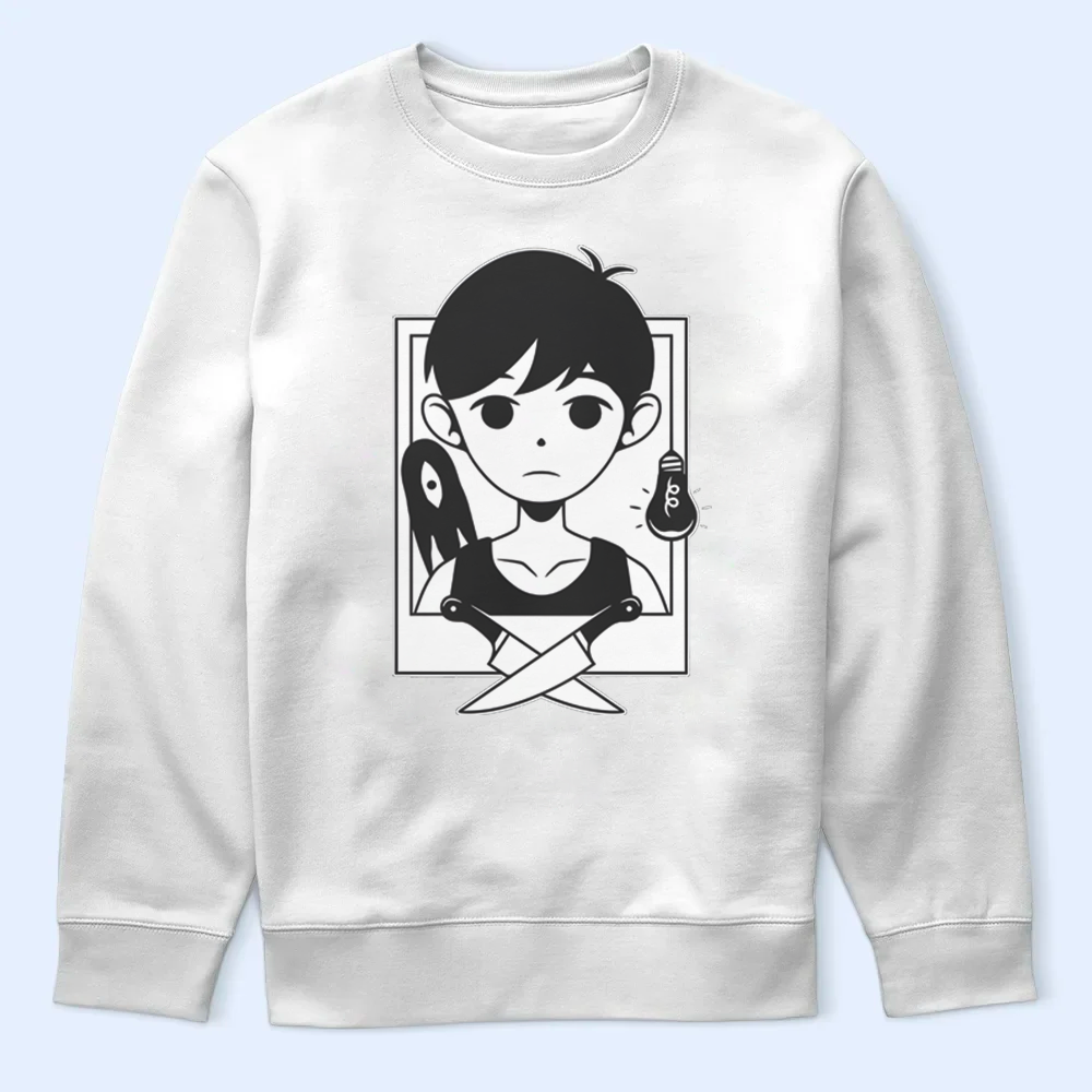 Omori sweatshirt, Monochrome Portrait sweatshirt, Omori Merch Cartpitol
