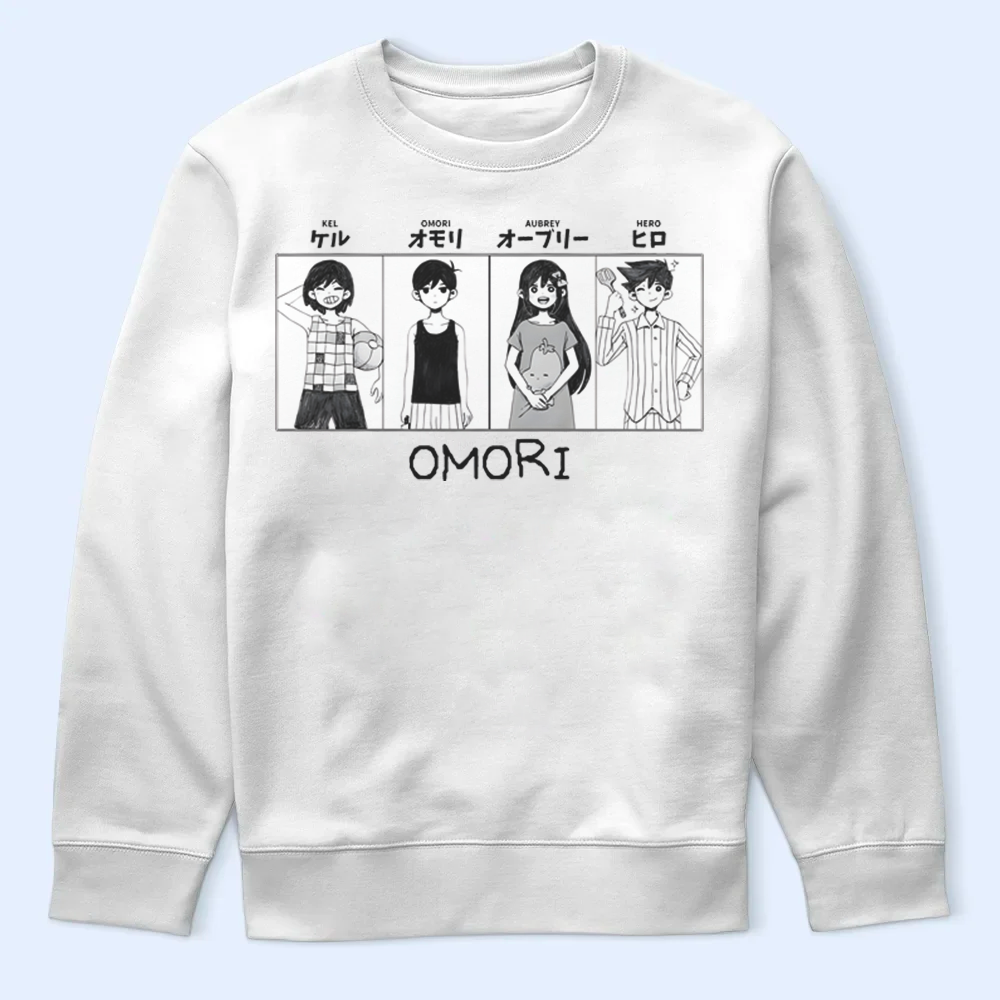 Omori Shirt, Friend Group Character T-Shirt, Omori Aubrey Kel Hero Fan Apparel Cartpitol