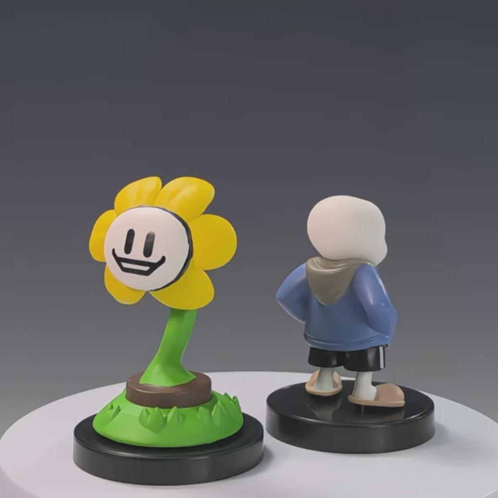 Undertale Merch, Sans and Flowey Figure, Iconic Duo Collectible Set
