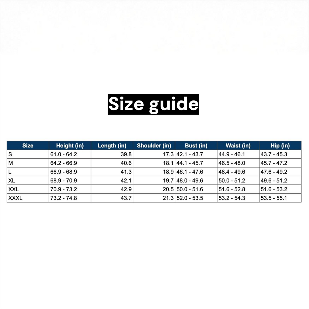 Accurate size chart for the Ralsei Cosplay costume set, providing detailed measurements for a perfect fit.