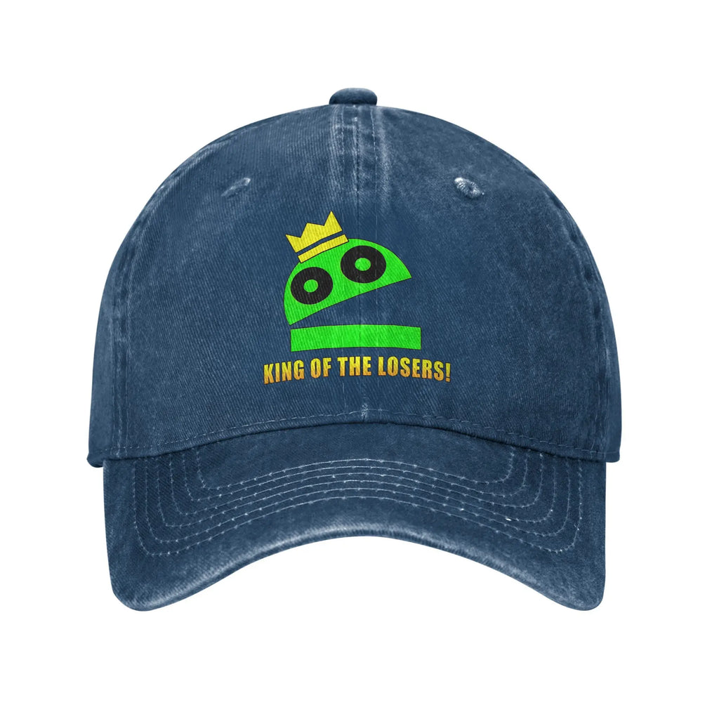 R.E.P.O King of the Losers Theme Men Women Baseball Cap Hot Game Repo Robot Distressed Washed Hats Outdoor Adjustable Sun Cap Cartpitol