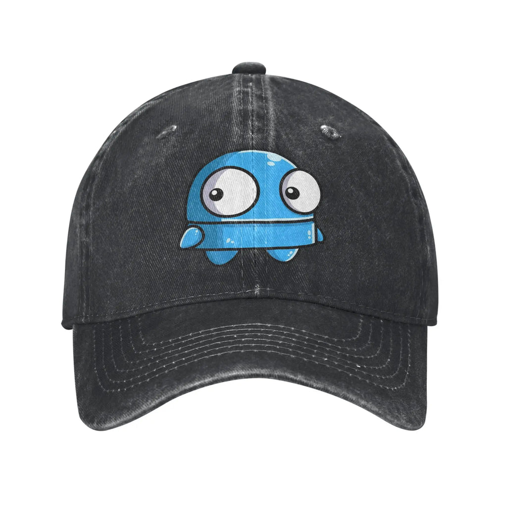 Vintage R.E.P.O. Robot Horror Games Anime Figure  Baseball Caps Unisex Distressed Denim Headwear REPO Game Gift Caps Hat Cartpitol