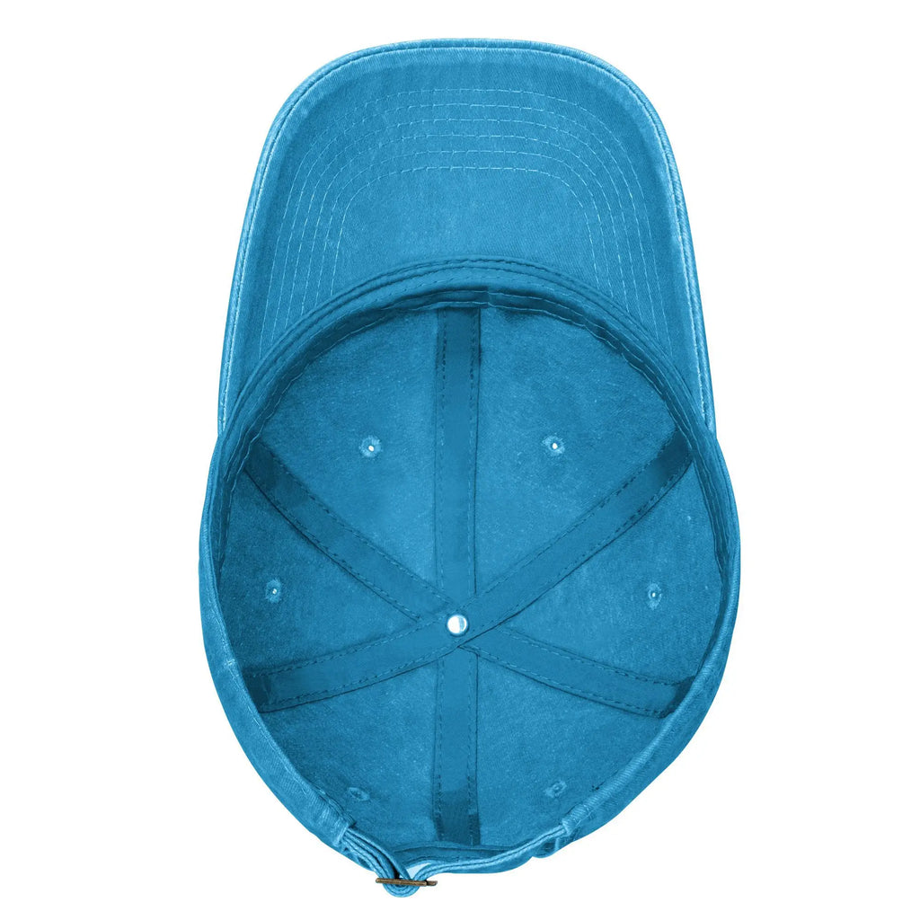 Inside view of the black R.E.P.O. robot hat, showcasing the embroidered robot character.