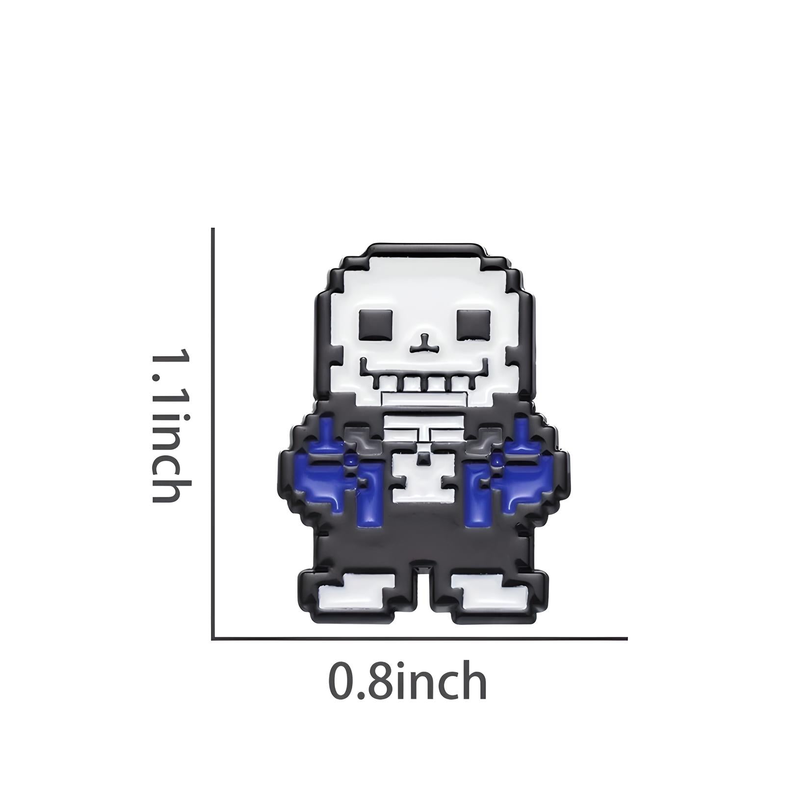 Sans Enamel Pins, small collectible size, a perfect piece of Undertale Merch for display.