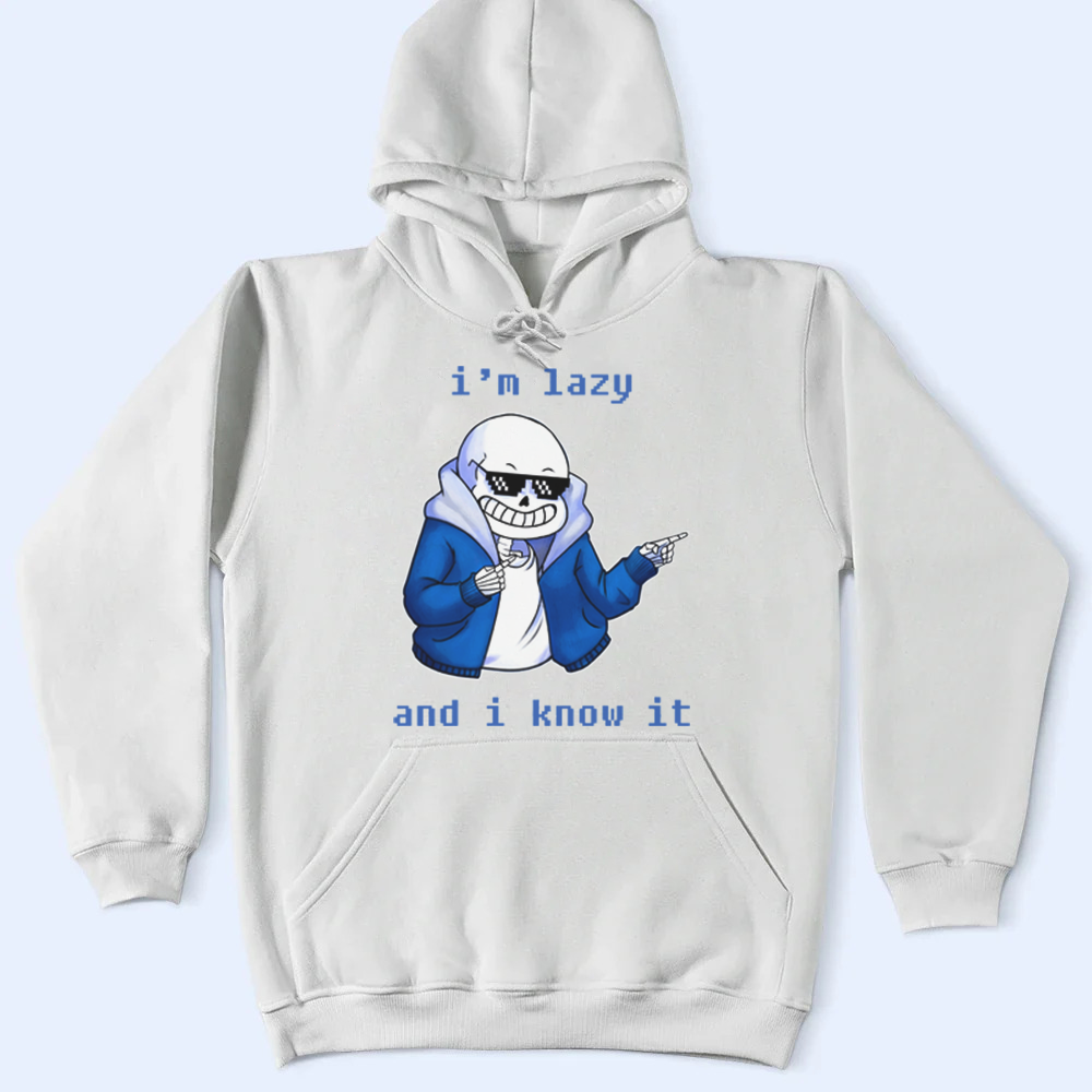 Undertale Shirt, Sans Lazy Quote Merch Cartpitol