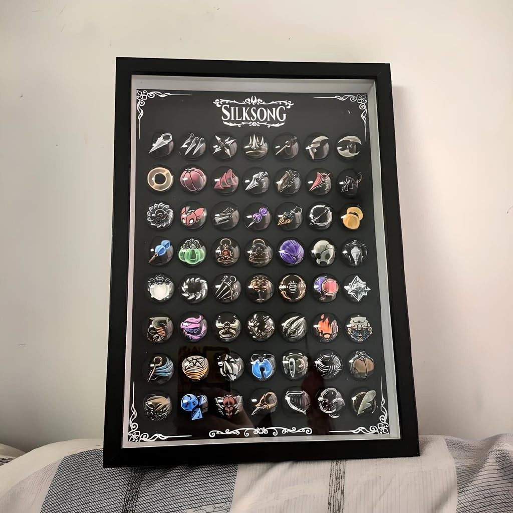 Silksong Magnetic Charm Set shown in its packaging, ready for gifting as premium Silksong Merch.