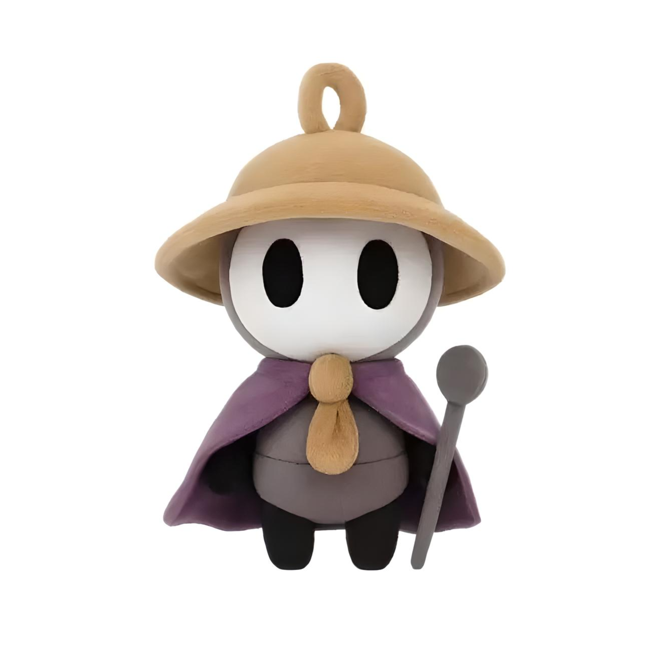 Front view of the sitting Silksong Sherma Plush (22cm/8.7in), highlighting his charming, bundled design.