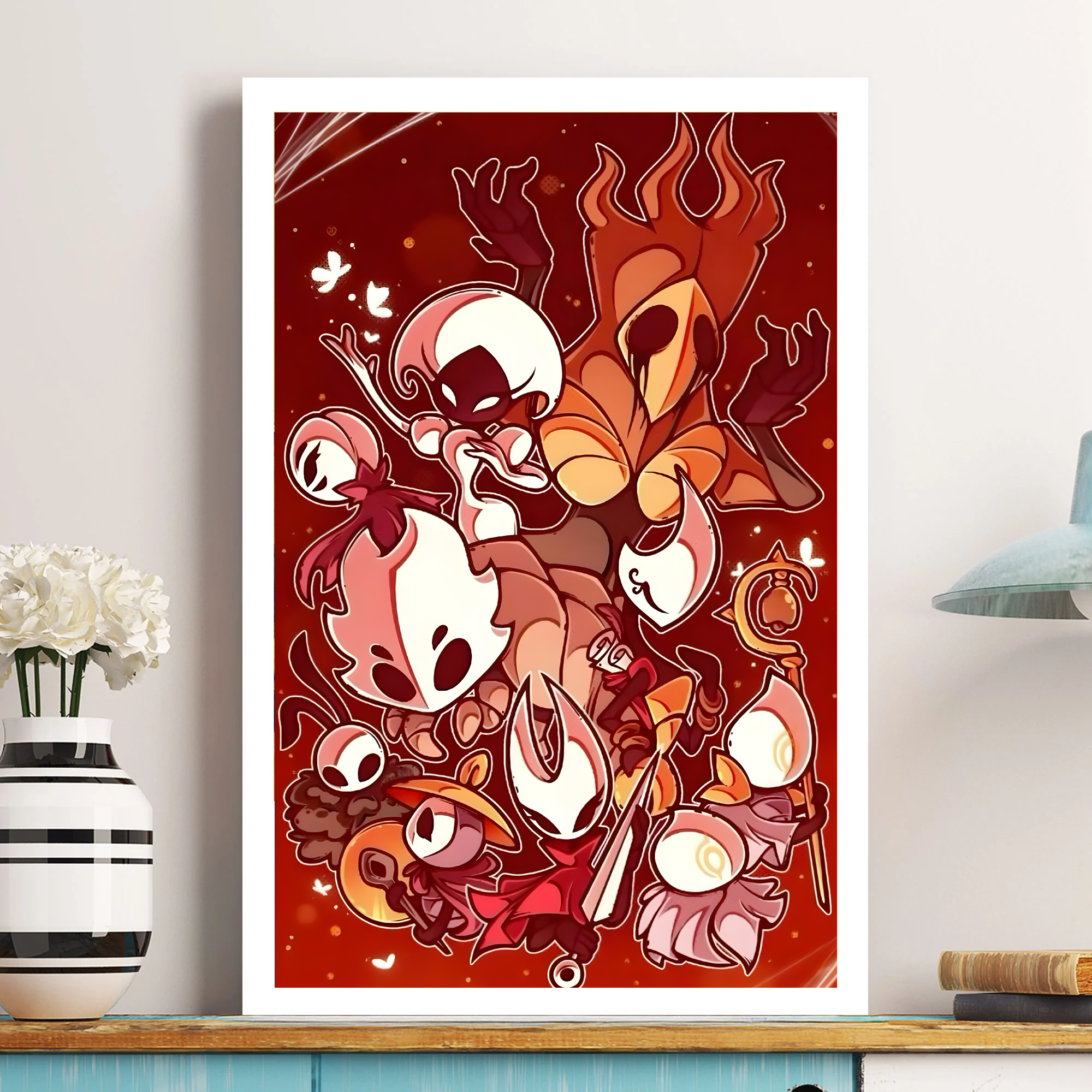 Unframed Silksong Wall Art print featuring the fan art, rolled up and ready for gifting or framing