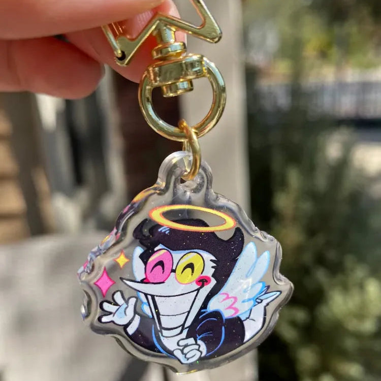 The Spamton Keychain presented as a thoughtful gift for a DELTARUNE fan or collector.