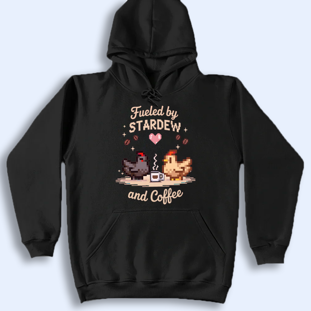 My Fuel: Stardew Valley & Coffee Shirt - Cozy Farmer Chickens Tee Cartpitol
