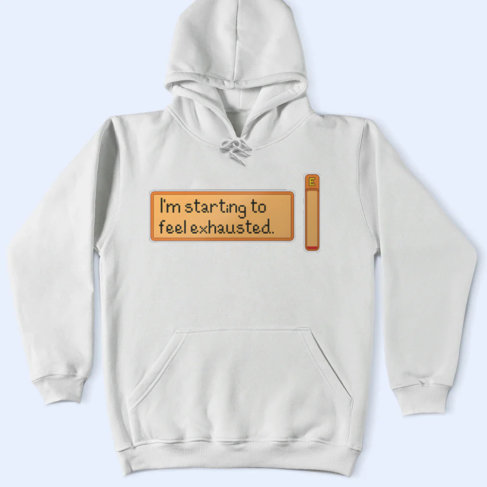 Stardew Valley Exhausted Farmer T-Shirt,  Stardew Valley Energy Bar Tee Cartpitol
