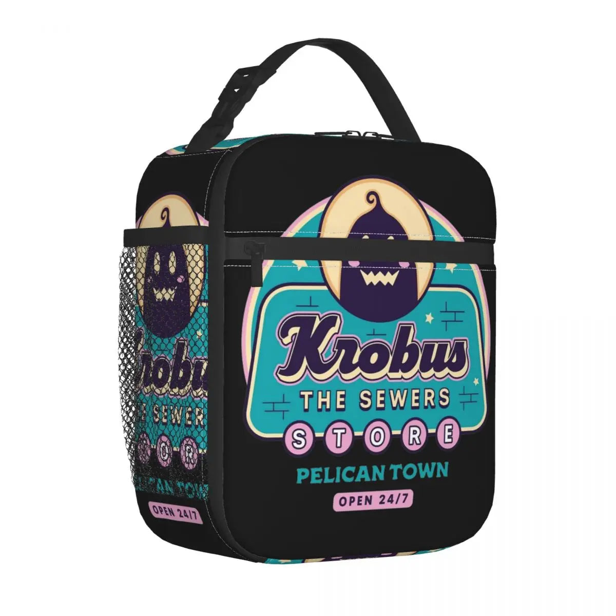 Stardew Valley Krobus Insulated Lunch Bag - Sewer Merchant Cooler Tote for Daily Adventures Cartpitol