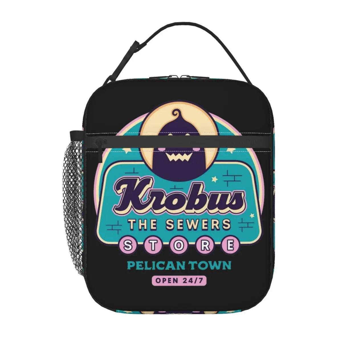 Stardew Valley Krobus Insulated Lunch Bag - Sewer Merchant Cooler Tote for Daily Adventures Cartpitol