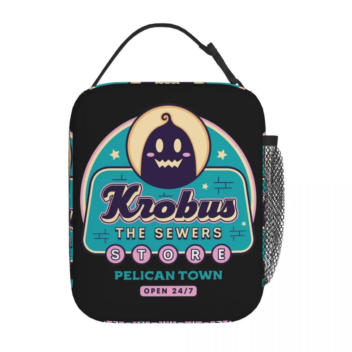 Stardew Valley Krobus Insulated Lunch Bag - Sewer Merchant Cooler Tote for Daily Adventures Cartpitol