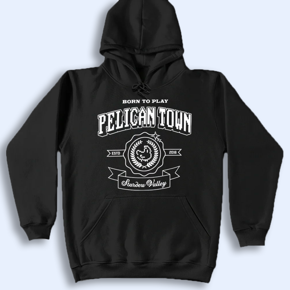 Pelican Town est 2016 T-Shirt - Born to Play Stardew Valley Gamer Tee Cartpitol