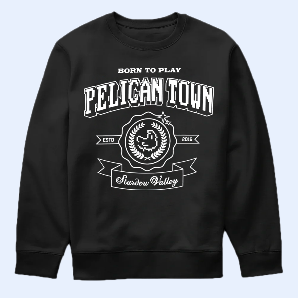Pelican Town est 2016 T-Shirt - Born to Play Stardew Valley Gamer Tee Cartpitol