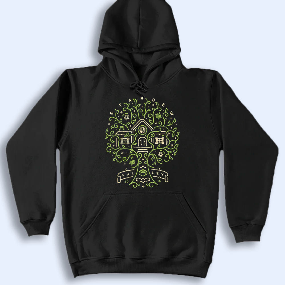 Stardew Valley Forest Typography Shirt, Rustic Pixel Game Apparel Cartpitol