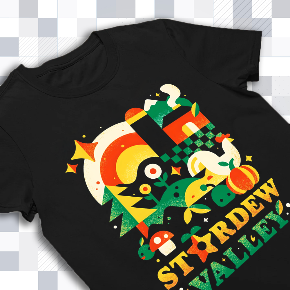 Stardew Valley Typography T-Shirt, Iconic Game Logo Tee for Fans Cartpitol