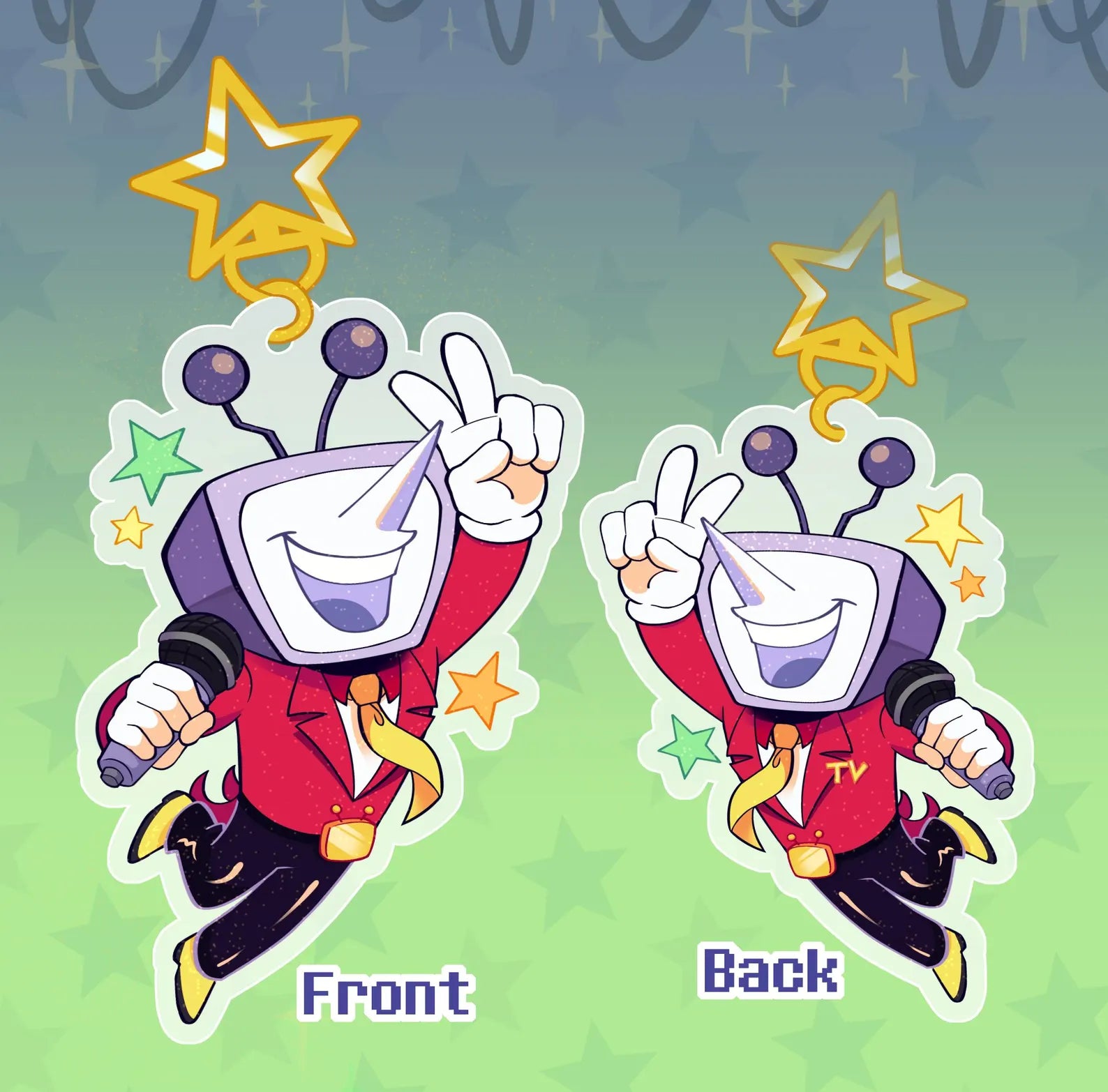 Tenna Deltarune Acrylic Keychain - Charm Kawaii cartoon game Character pendant Cartpitol