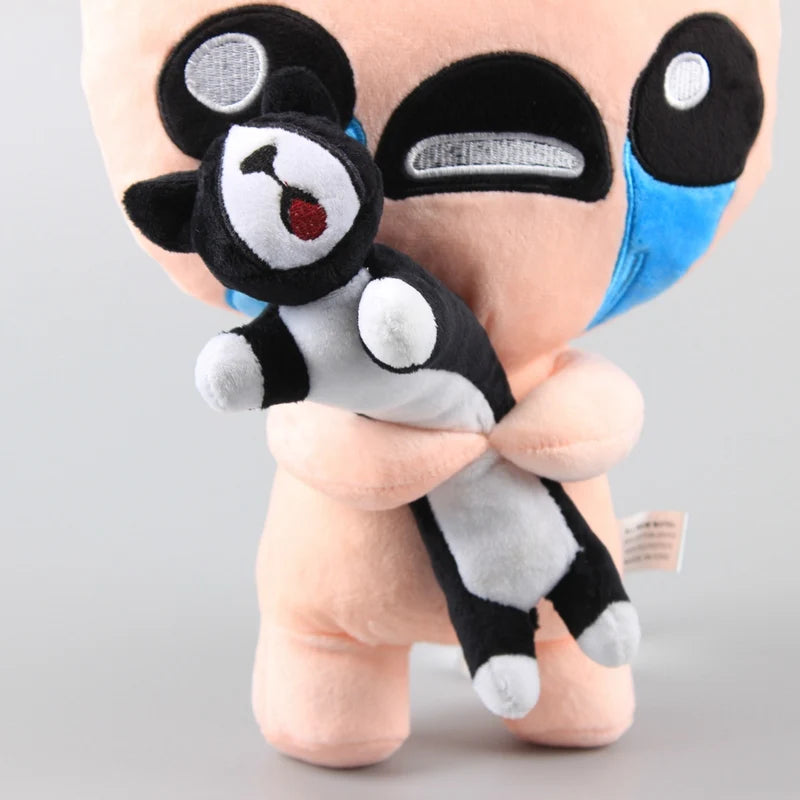 Close-up of the high-quality embroidered tears and expression on The Binding of Isaac Plush Toys Merch.