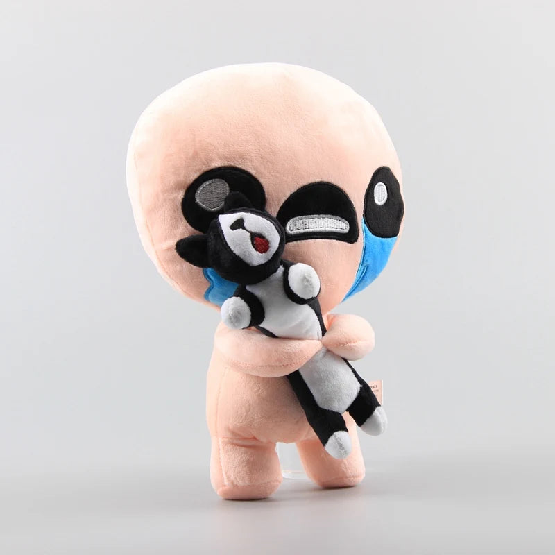 Close-up of the high-quality embroidered tears and expression on The Binding of Isaac Plush Toys Merch.