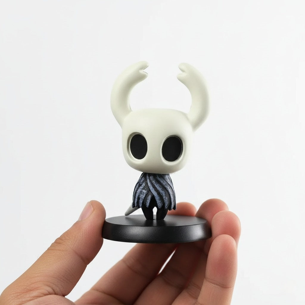The Knight Mini Figure held in a hand for size reference, showcasing its ideal collectible size