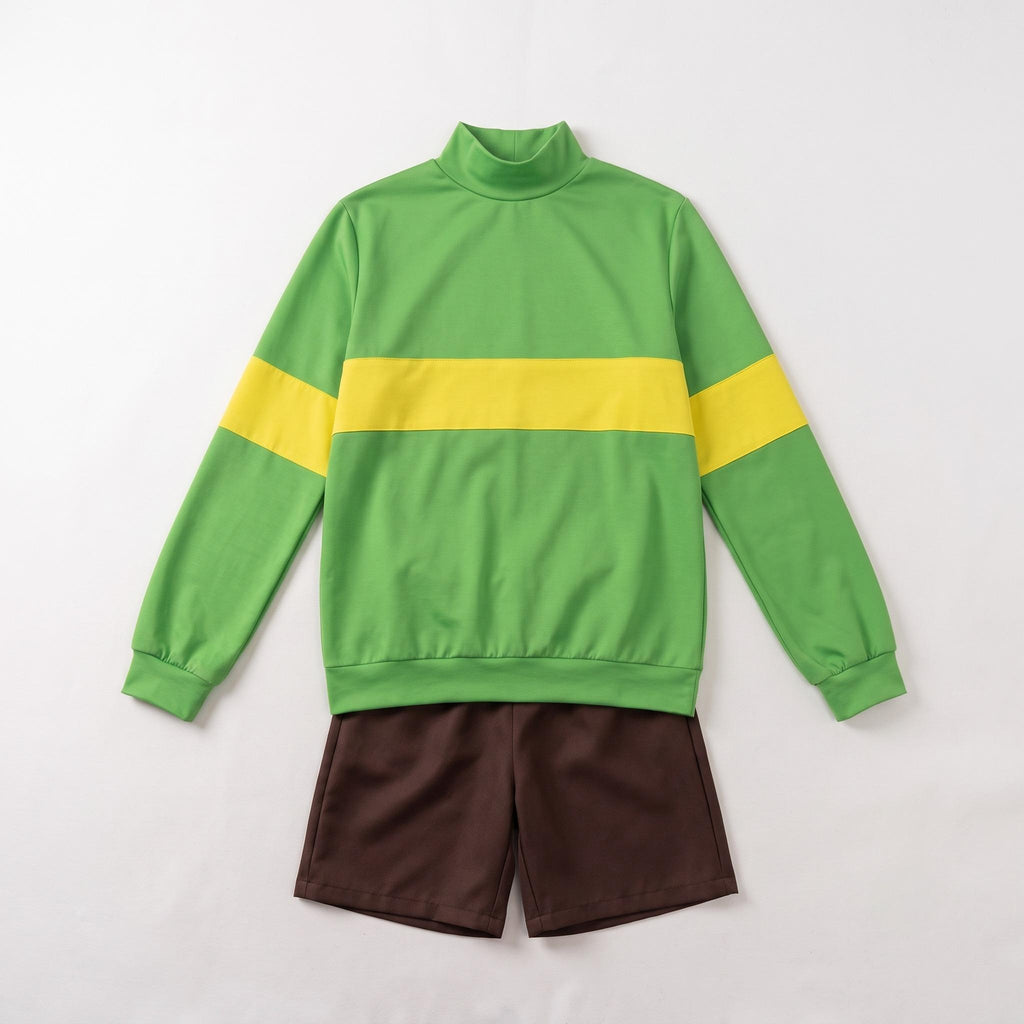 Green and yellow Undertale cosplay Chara outfit