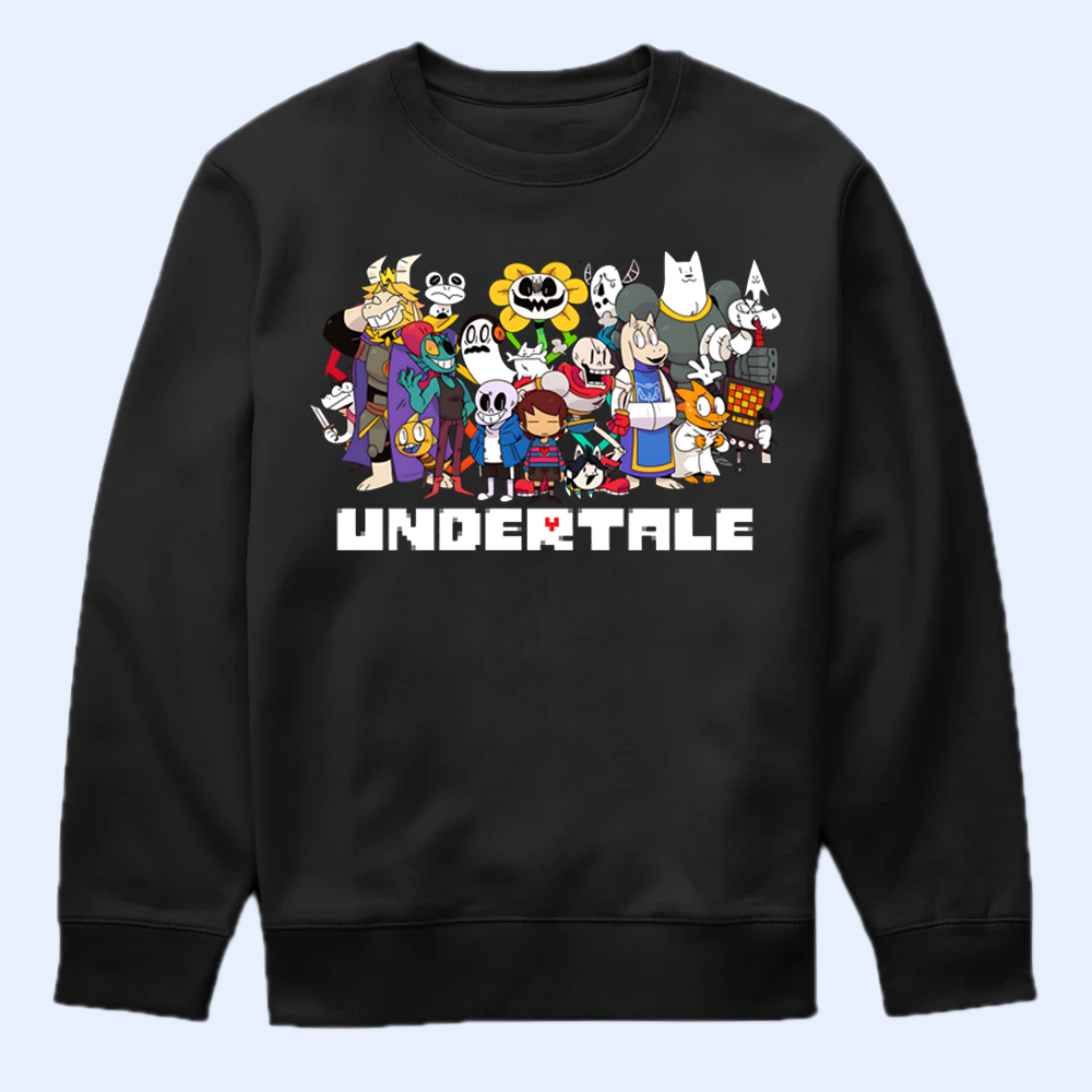 Undertale Merch, All Characters T-Shirt, Complete Cast Apparel Cartpitol