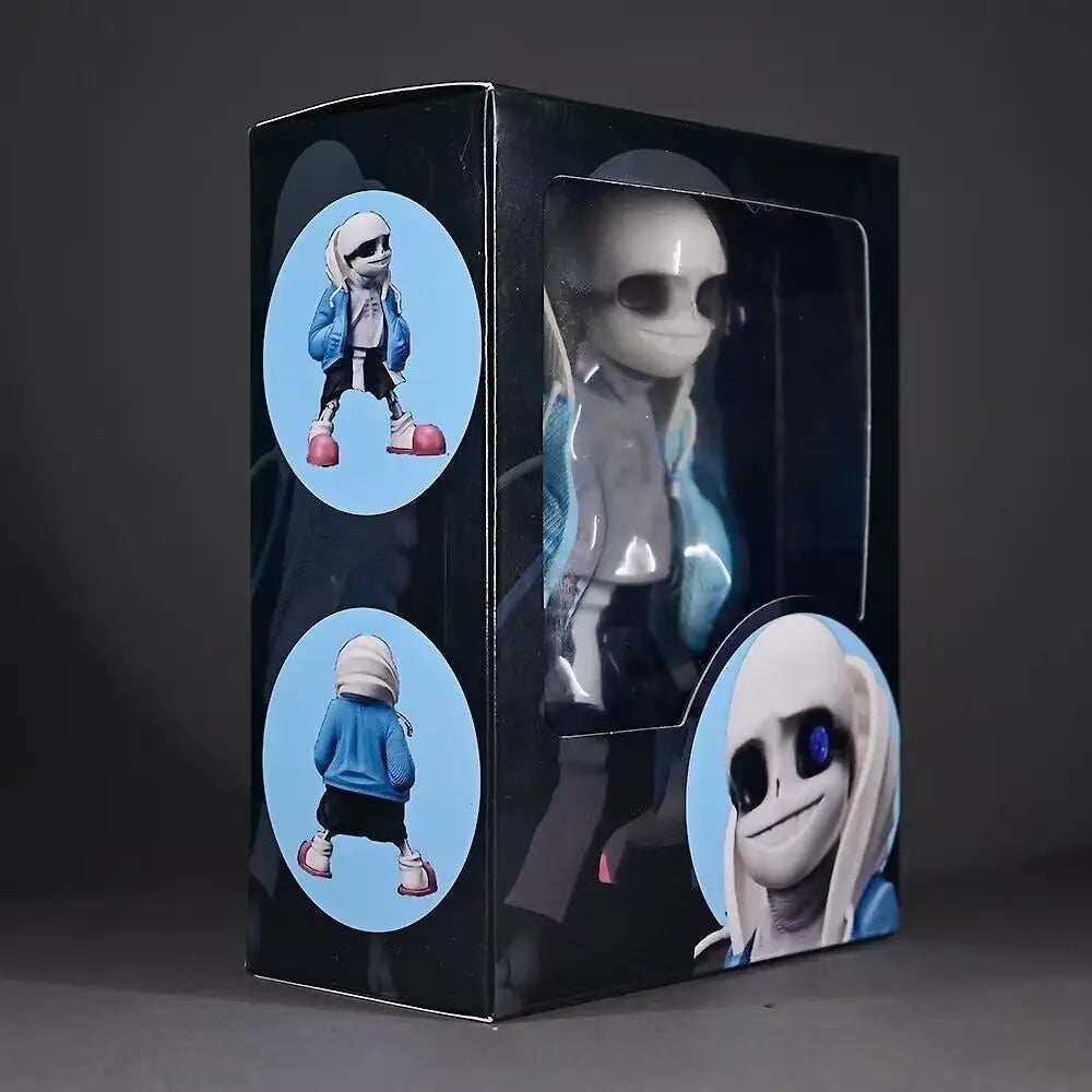 16cm Undertale Sans Figure Eyes Glow Sans Figures Pvc Anime Statue Model Doll Collectible Desk Decoration Toys Christmas Gifts Cartpitol