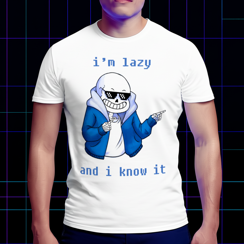 Undertale Shirt, Sans Lazy Quote Merch Cartpitol