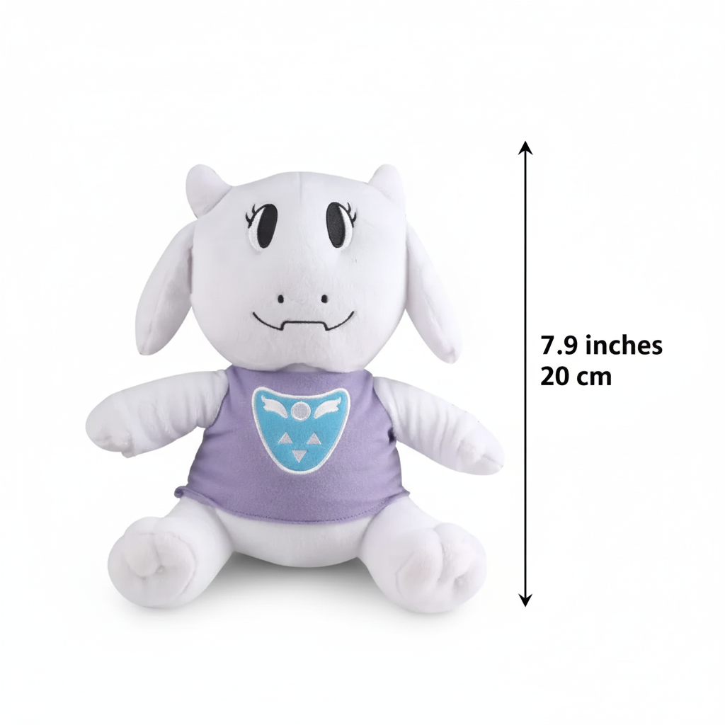 Undertale Merch Toriel Plush Toy, displaying the size comparison against a hand or common object.
