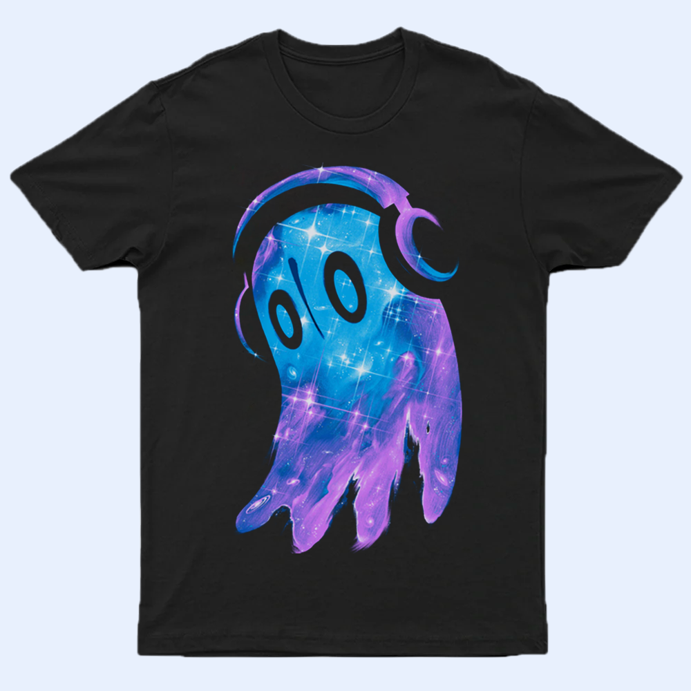 Front view of the Undertale Napstablook T-shirt, showcasing the friendly ghost character design