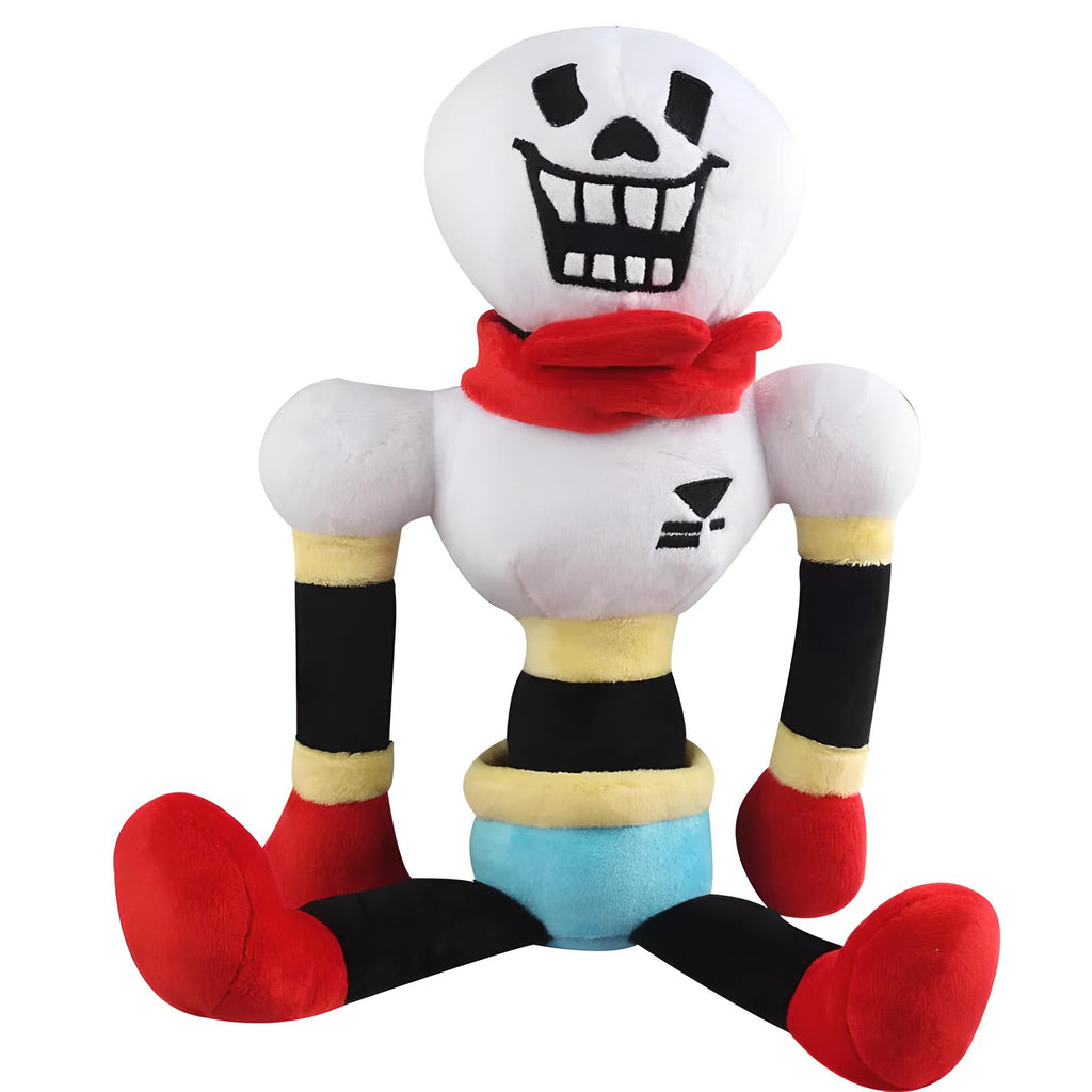 Front view of the Undertale Plush Toy, Papyrus Plush Toy, showcasing the magnificent skeleton doll