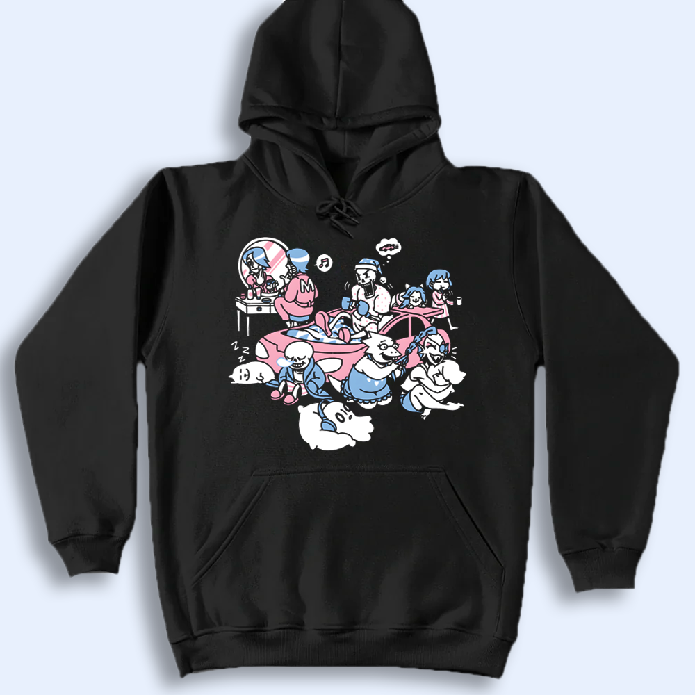 Undertale "Sleepover" T-Shirt - Sans, Papyrus & Frisk Fan Apparel Cartpitol